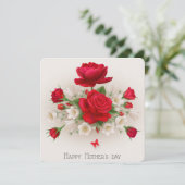 Fijne Moedersdag Rozen Feestdagenkaart (Staand voorkant)