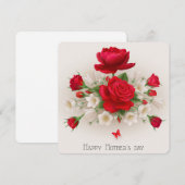 Fijne Moedersdag Rozen Feestdagenkaart (Voorkant / Achterkant)