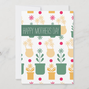 Fijne Moedersdag Vintage Bloemen Kaart