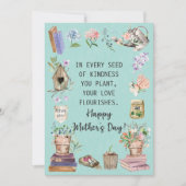 Fijne Moedersdag Waterverf Bloem Tuinieren  Feestdagenkaart (Voorkant)