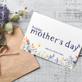 Fijne Moedersdag Wilde Bloem Bloemstuk Kaart