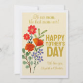 Fijne Moedersdag Wilde Bloemen Voor Onze Moeder Feestdagenkaart (Voorkant)