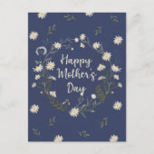 Fijne Moedersdag Witte Bloem Feestdagenkaart (Voorkant)