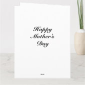 Fijne Moedersdag zwart wit aangepast script chic Kaart (Achterkant)