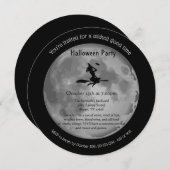 Fijne Moon Mystical Witch Halloween Party Kaart (Voorkant / Achterkant)