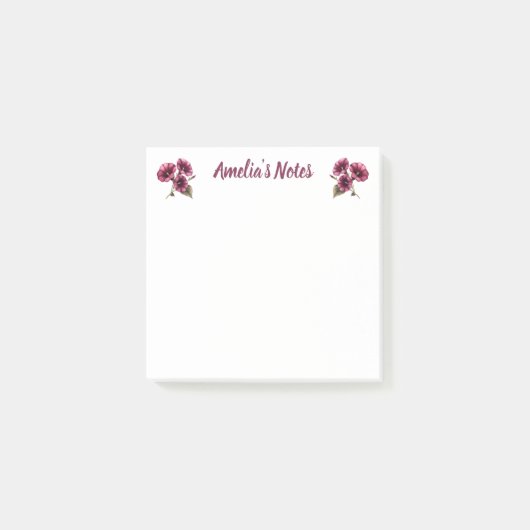 Fijne Morgenroos Bloem Naam Post-it® Notes (Voorkant)