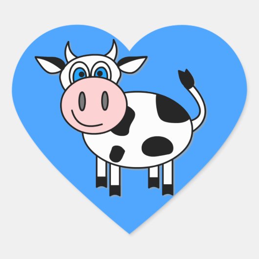 Fijne Mr Koe Hart Sticker (Voorkant)