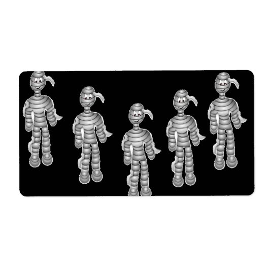 Fijne mummies op zwart etiket (Voorkant)