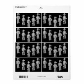 Fijne mummies op zwart etiket (Full Sheet)