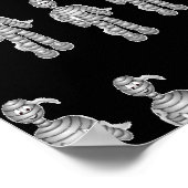 Fijne mummies op zwart poster (Hoek)
