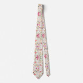 Fijne naadloos bloemenpatroon stropdas (Voorkant)