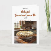 Fijne Nationale Bavarische Cream Taart Dag! 27 nov Kaart (Voorkant)