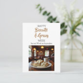 Fijne Nationale Biscuits en Gravy Week! Briefkaart (Staand voorkant)
