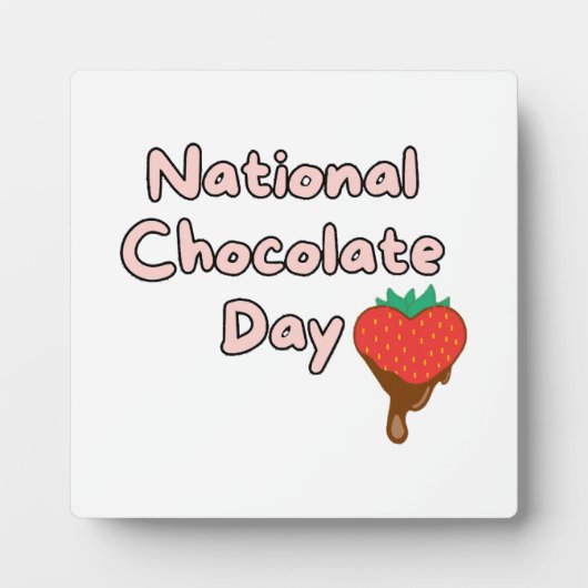Fijne nationale chocoladedag fotoplaat (Voorkant)