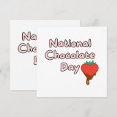 Fijne nationale chocoladedag kaart (Voorkant / Achterkant)