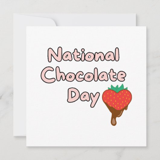 Fijne nationale chocoladedag kaart (Voorkant)