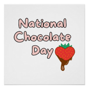 Fijne nationale chocoladedag perfect poster