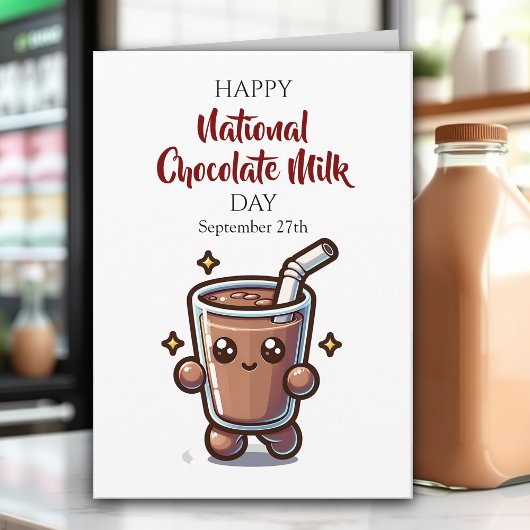 Fijne Nationale Chocolademelk Dag Kaart
