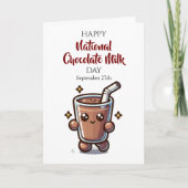 Fijne Nationale Chocolademelk Dag Kaart (Voorkant)