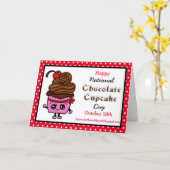 Fijne Nationale Cupcake Dag - 18 oktober Kaart (Gele Bloem)