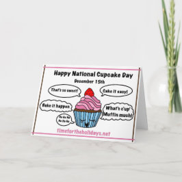 Fijne Nationale Cupcake Dag - Receptkaart Binnenin Kaart