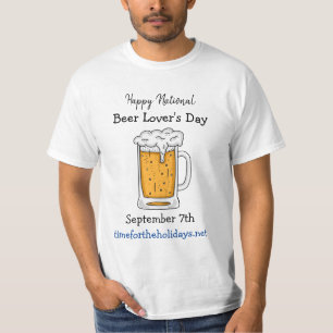 Fijne Nationale Dag van Beer Funny Feestdagen T-shirt