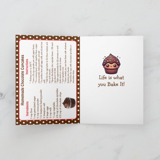 Fijne Nationale Dag van de Chocolade Cupcake Kaart (Binnen)