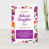 Fijne Nationale Dochtersdag Kaart (Voorkant)