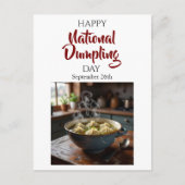 Fijne Nationale Dumpling Dag! 26 september Briefkaart (Voorkant)