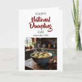 Fijne Nationale Dumpling Dag! 26 september Kaart (Voorkant)