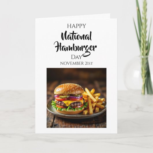 Fijne Nationale Hamburgerdag | 21 dec Kaart (Voorkant)