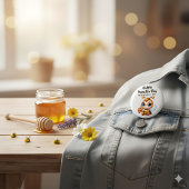 Fijne nationale honingbijendag! ronde button 5,7 cm