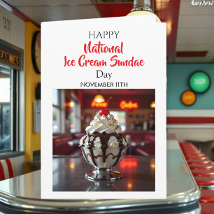 Fijne Nationale Ijs Sundae Dag 11 nov Kaart