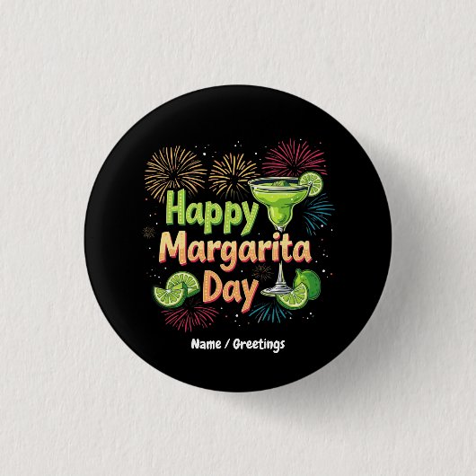 Fijne Nationale Margarita Dag Ronde Button 3,2 Cm (Voorkant)