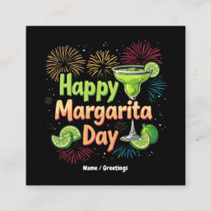 Fijne Nationale Margarita Dag Vierkante Visitekaartje