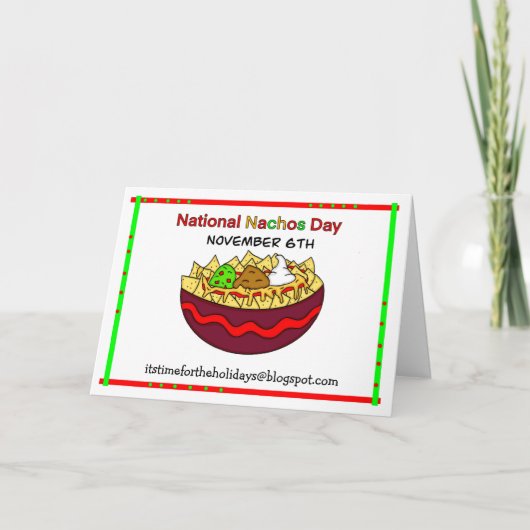 Fijne Nationale Nacho Dag, 6 november Kaart (Voorkant)
