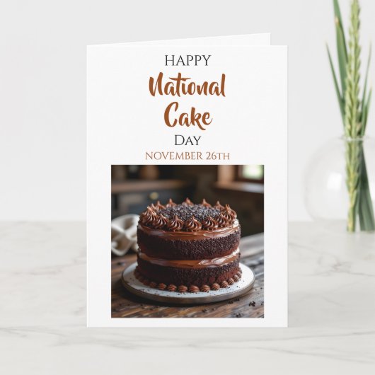 Fijne Nationale Taart Dag! 26 november Kaart (Voorkant)
