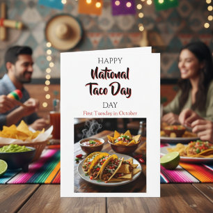 Fijne Nationale Taco Dag! Eerste dinsdag in oktobe Kaart