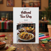 Fijne Nationale Taco Dag! Eerste dinsdag in oktobe Kaart