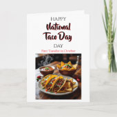 Fijne Nationale Taco Dag! Eerste dinsdag in oktobe Kaart (Voorkant)