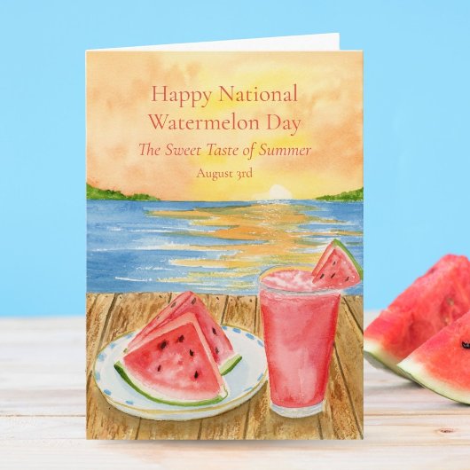 Fijne Nationale Watermeloendag 3 augustus Kaart