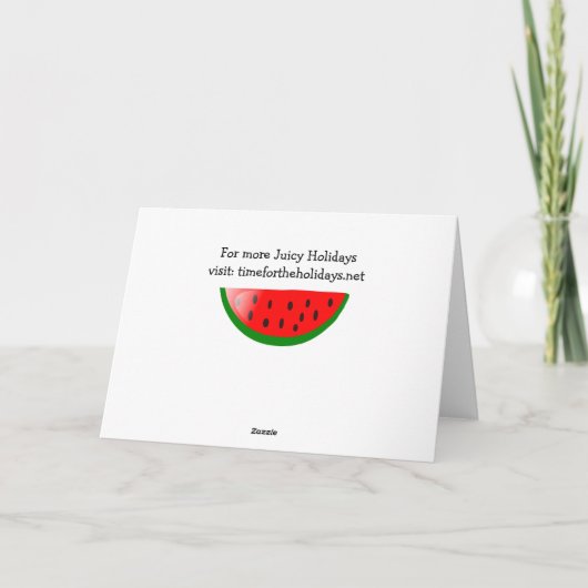 Fijne Nationale Watermeloendag Kaart (Achterkant)