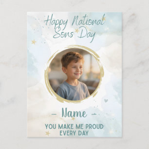 Fijne Nationale Zonen Dag Kaart - Vier Je Zoon