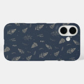 Fijne neutrale botanische lederen patroon Case-Mate iPhone case (Achterkant (horizontaal))