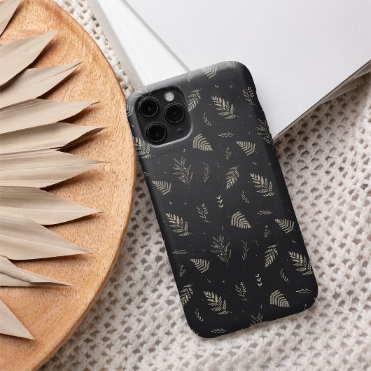 Fijne neutrale botanische lederen patroon Case-Mate iPhone case