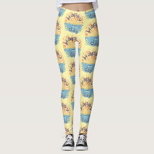 Fijne nieuwe dag! leggings (Voorkant)