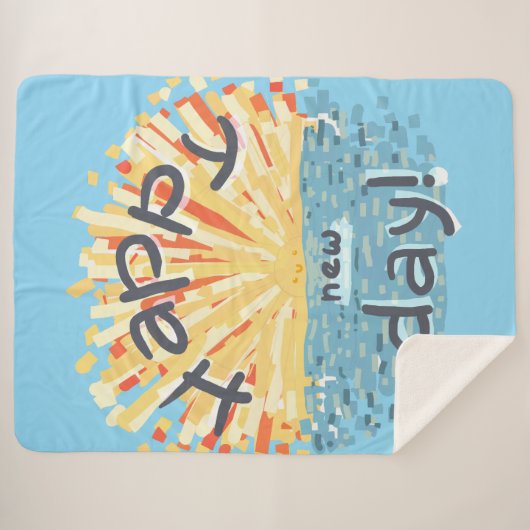 Fijne nieuwe dag! sherpa deken (Voorkant (horizontaal))