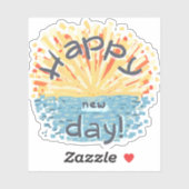 Fijne nieuwe dag! sticker (Vel)