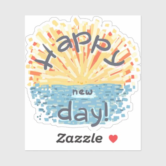 Fijne nieuwe dag! sticker (Vel)