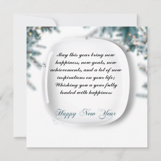 Fijne nieuwjaars elegante KAART (Achterkant)